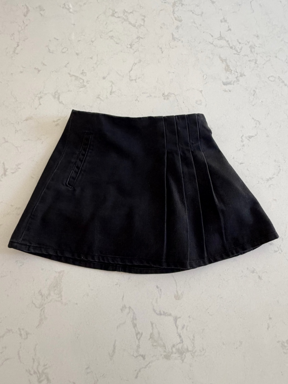 Zara Black Pleated Mini Skort